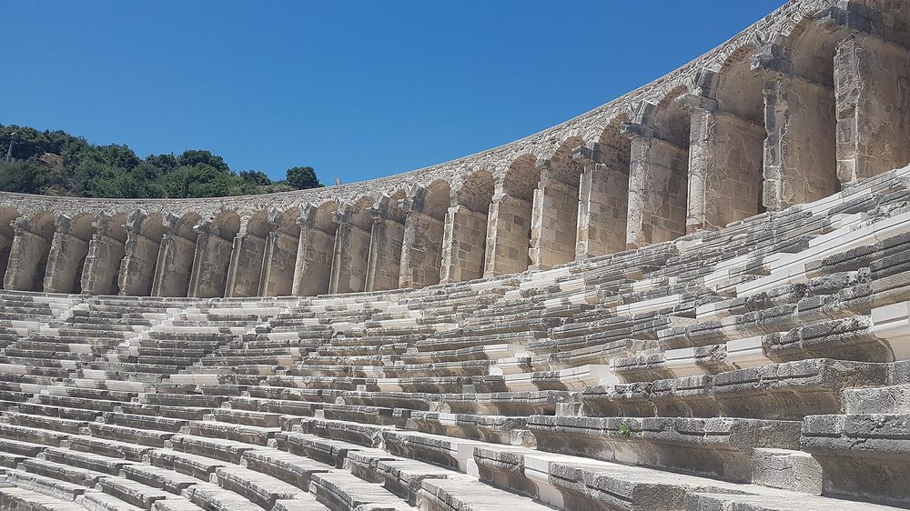 The Roman theatre at Aspendos is best explored in the cool Antalya spring