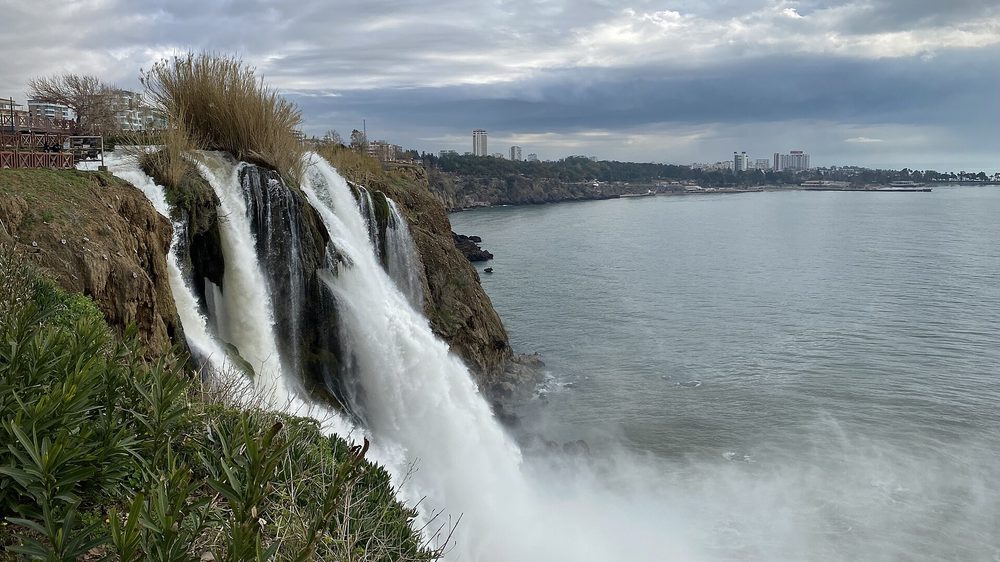 The Düden waterfall is an easy day trip from the Antalya resort areas
