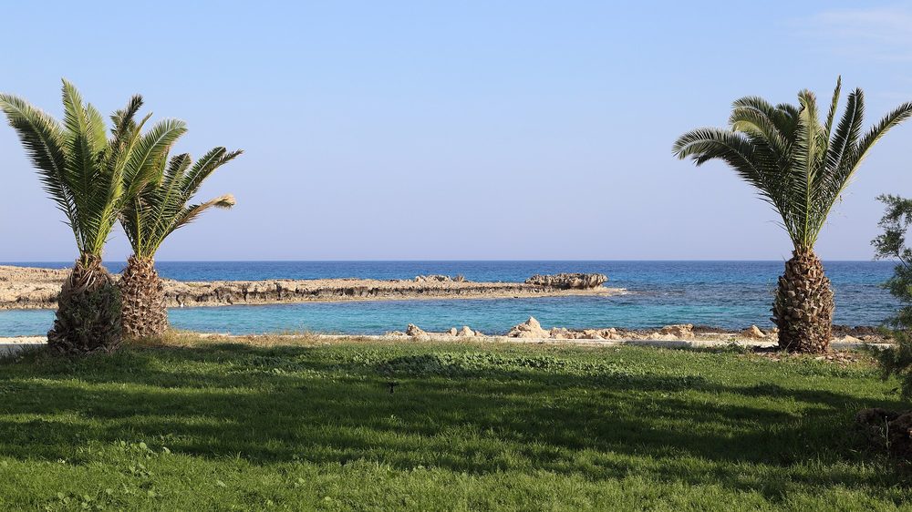 Summer is peak season at a beach in Ayia Napa, Cyprus