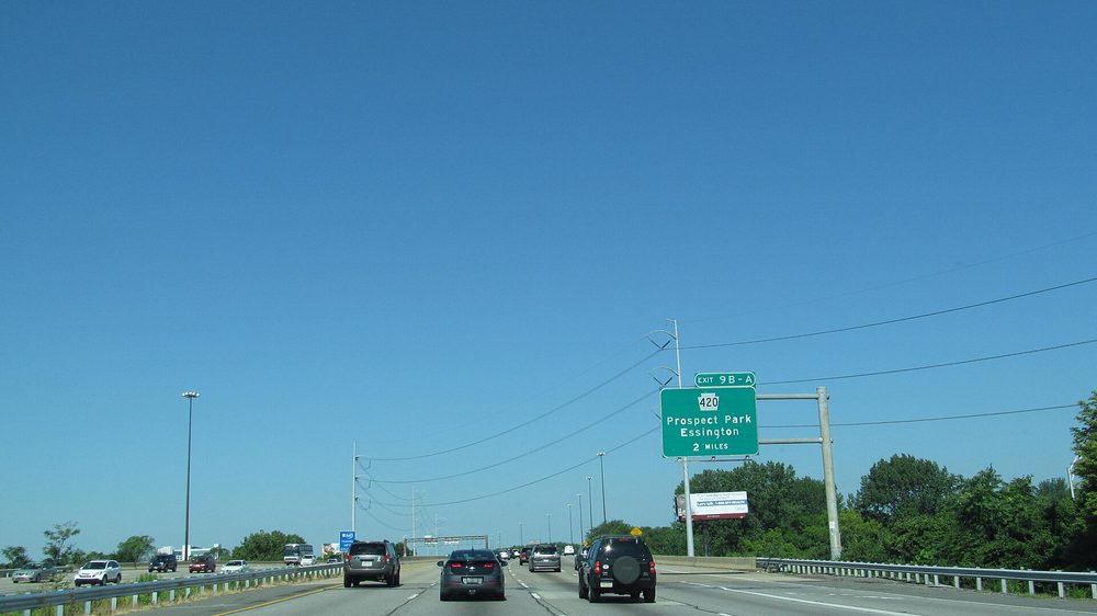 The I-95 highway running through Miami