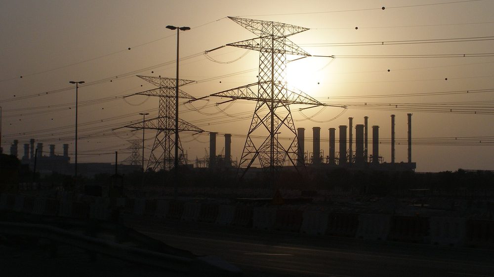 Driving on Sheikh Zayed Road traffic in central Dubai