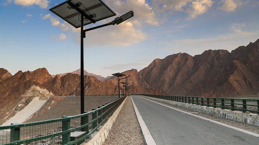 Driving the scenic mountain road to Hatta near Dubai