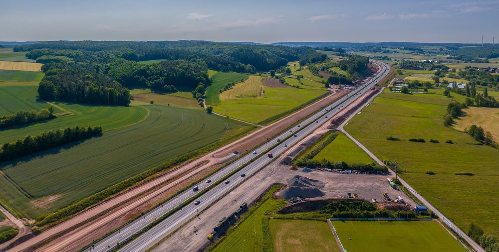 Driving on a German Autobahn motorway