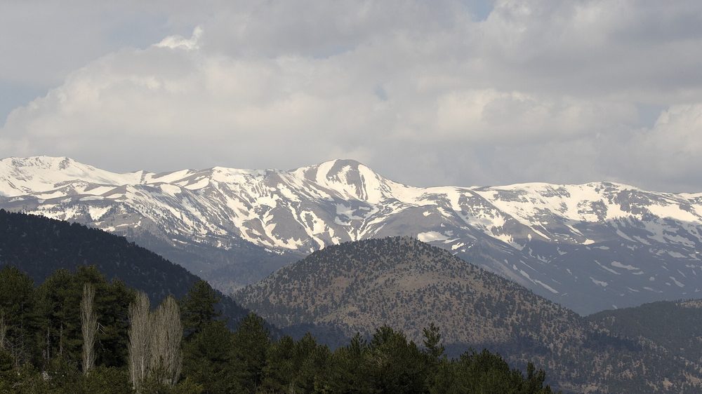A mountain road climbing through the Taurus range.