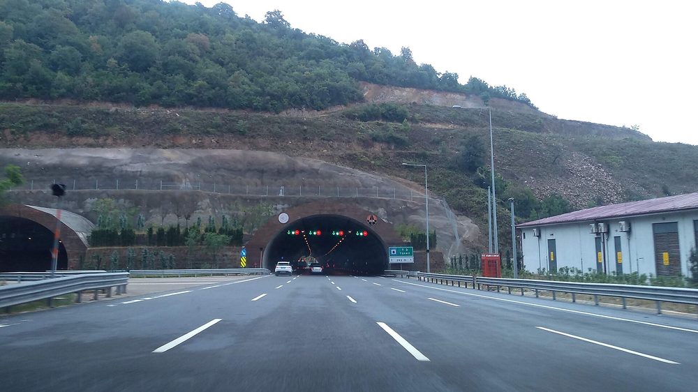 A Turkish motorway with smooth, well-marked lanes.