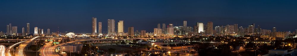 Getting around Miami without a car past the Downtown skyline