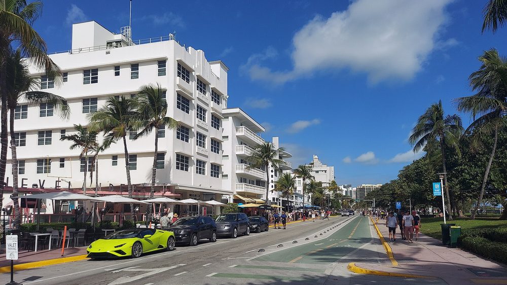 Walking Ocean Drive in South Beach without a car